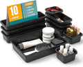 10 PCS Drawer Organizer Set - Interlocking Plastic Dividers