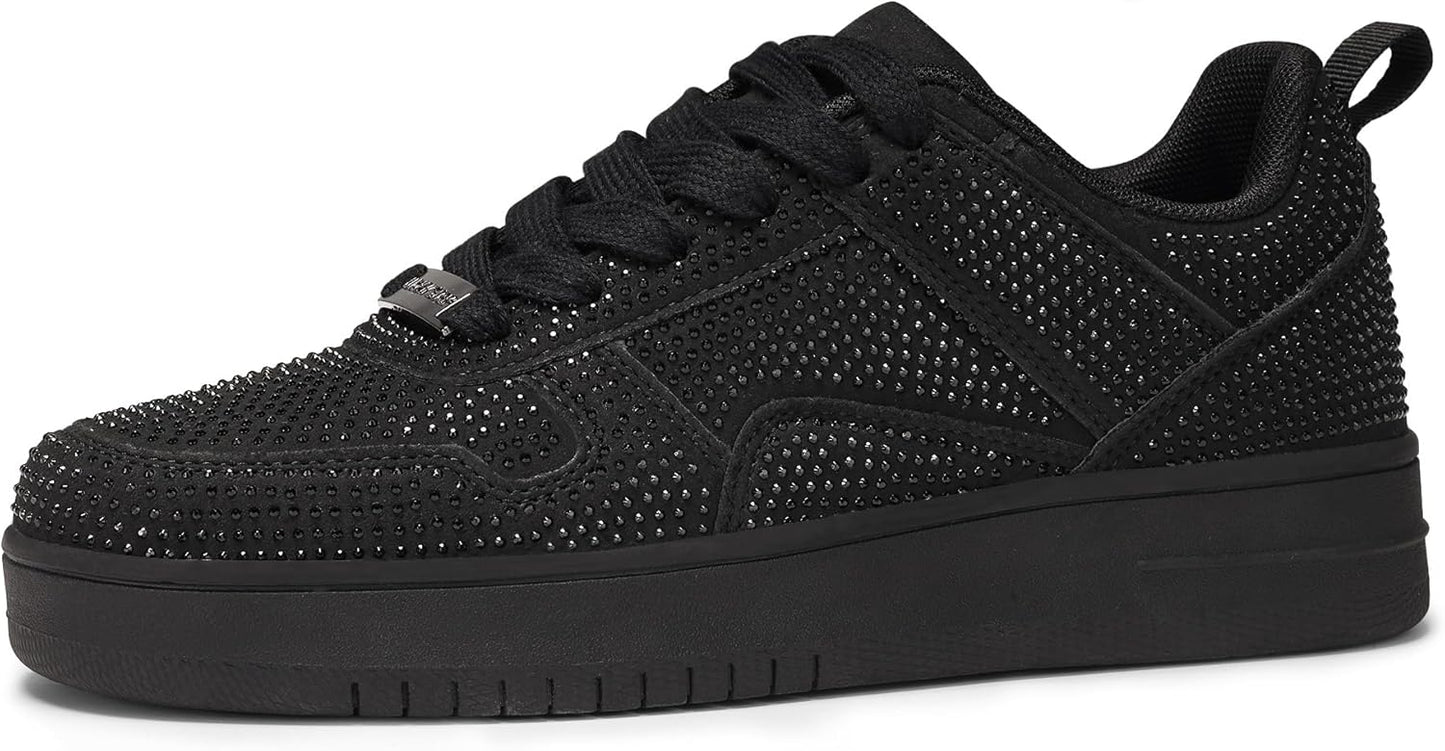 Fashion Sparkle Rhinestone Sneakers for Women - Stylish Comfort