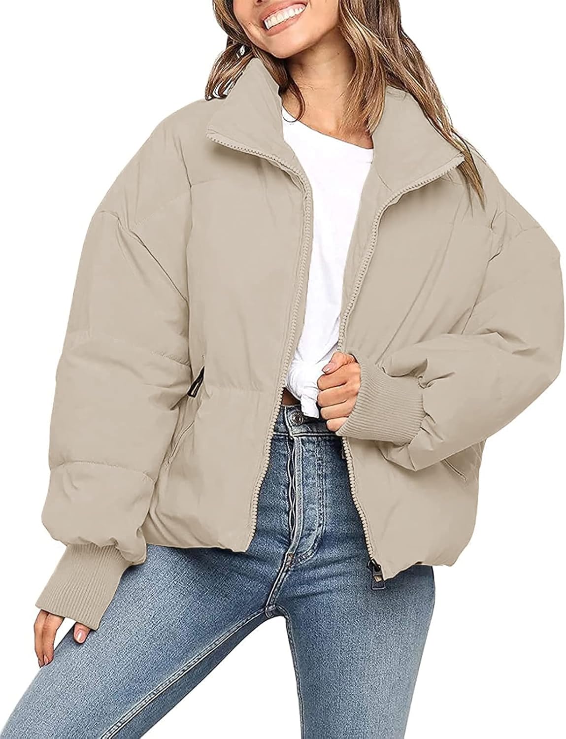 MEROKEETY Women's Winter Long Sleeve Zip Puffer Jacket Review