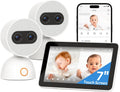Simsky Split Screen Video Baby Monitor with Dual 4MP Cameras - Clear