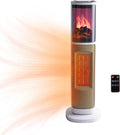 Comfort Zone Space Heater 25 in Tower - 3D Flame, Remote Control