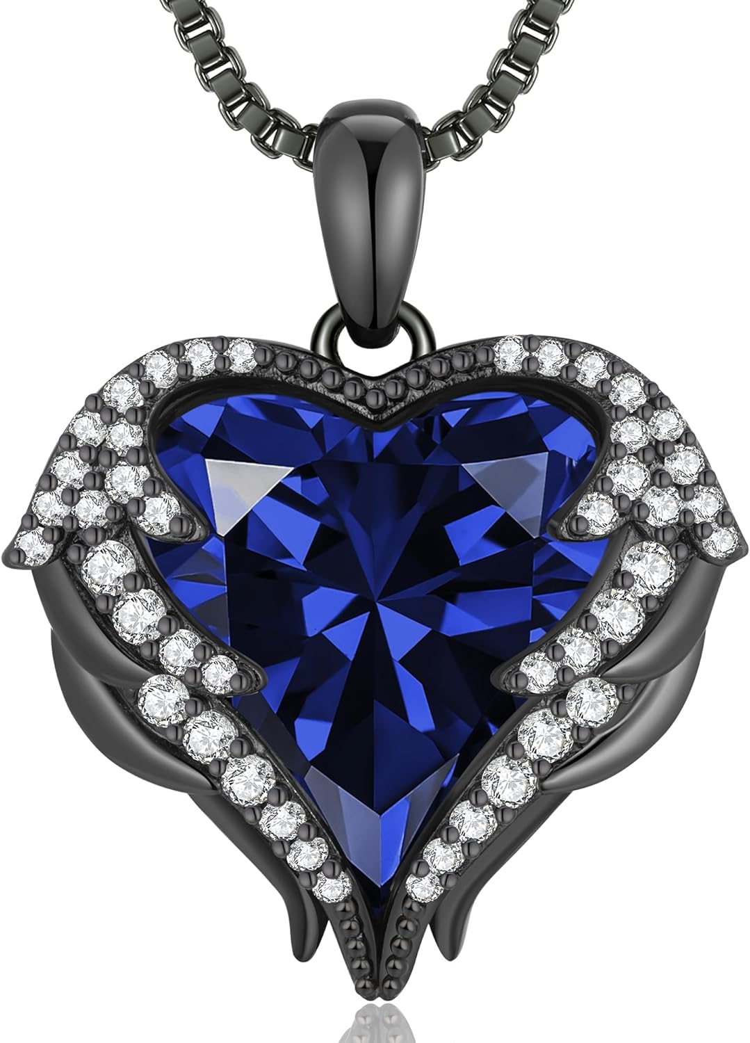 CDE Angel Wings Necklace with Birthstone for Women Gifts