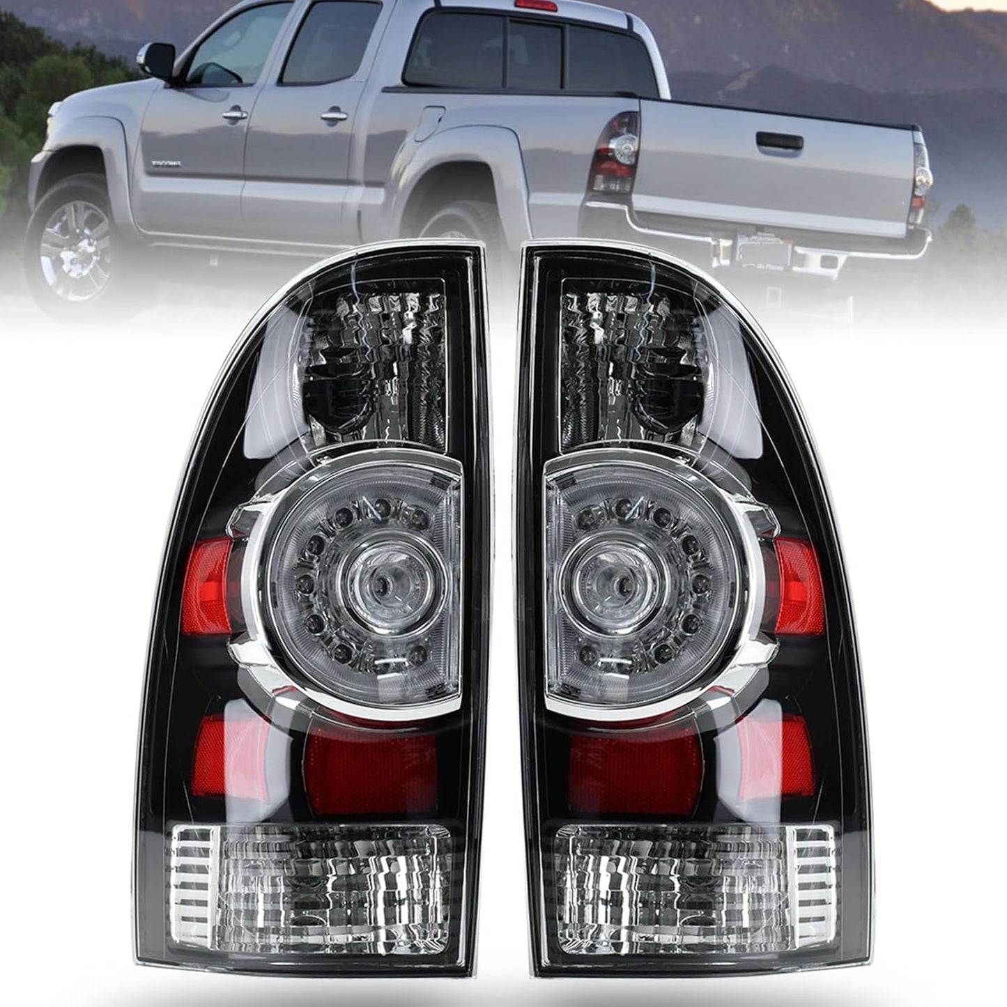 Nakuuly Tail Light Assembly for 2005-2015 Tacoma Pickup LED
