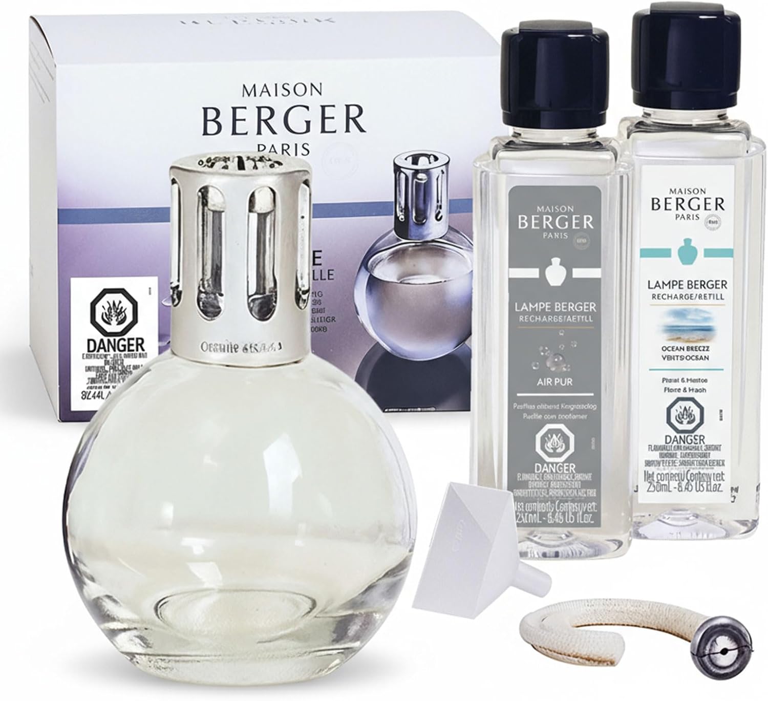 Lampe Berger Starter Round Diffuser Set with Ocean Breeze Refills