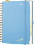 POPRUN Daily Planner 2026 A4 Large Haze Blue - One Page Per Day