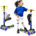 Hurtle 3-Wheeled Scooter for Kids with Foldable Seat - Ages 1-14