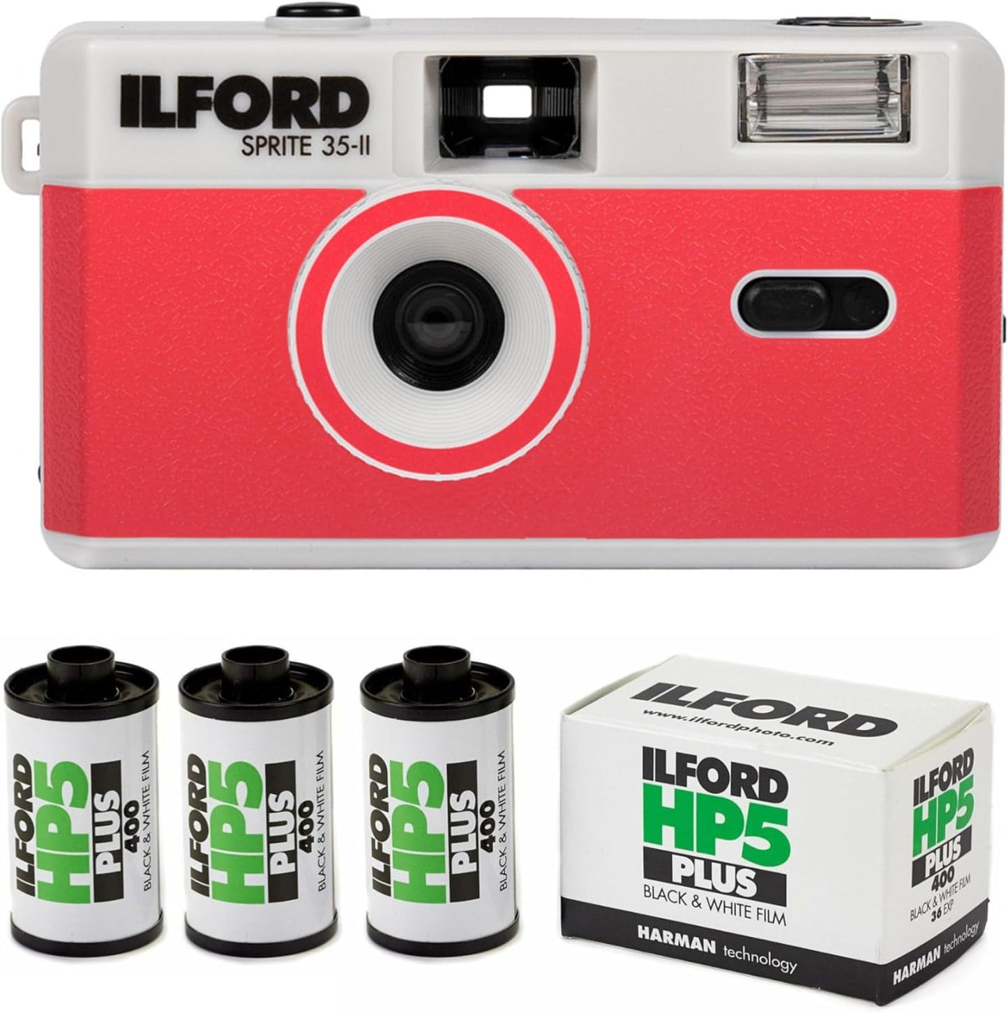 Ilford Sprite 35-II Camera Bundle + HP5 Plus Film (3 Pack)