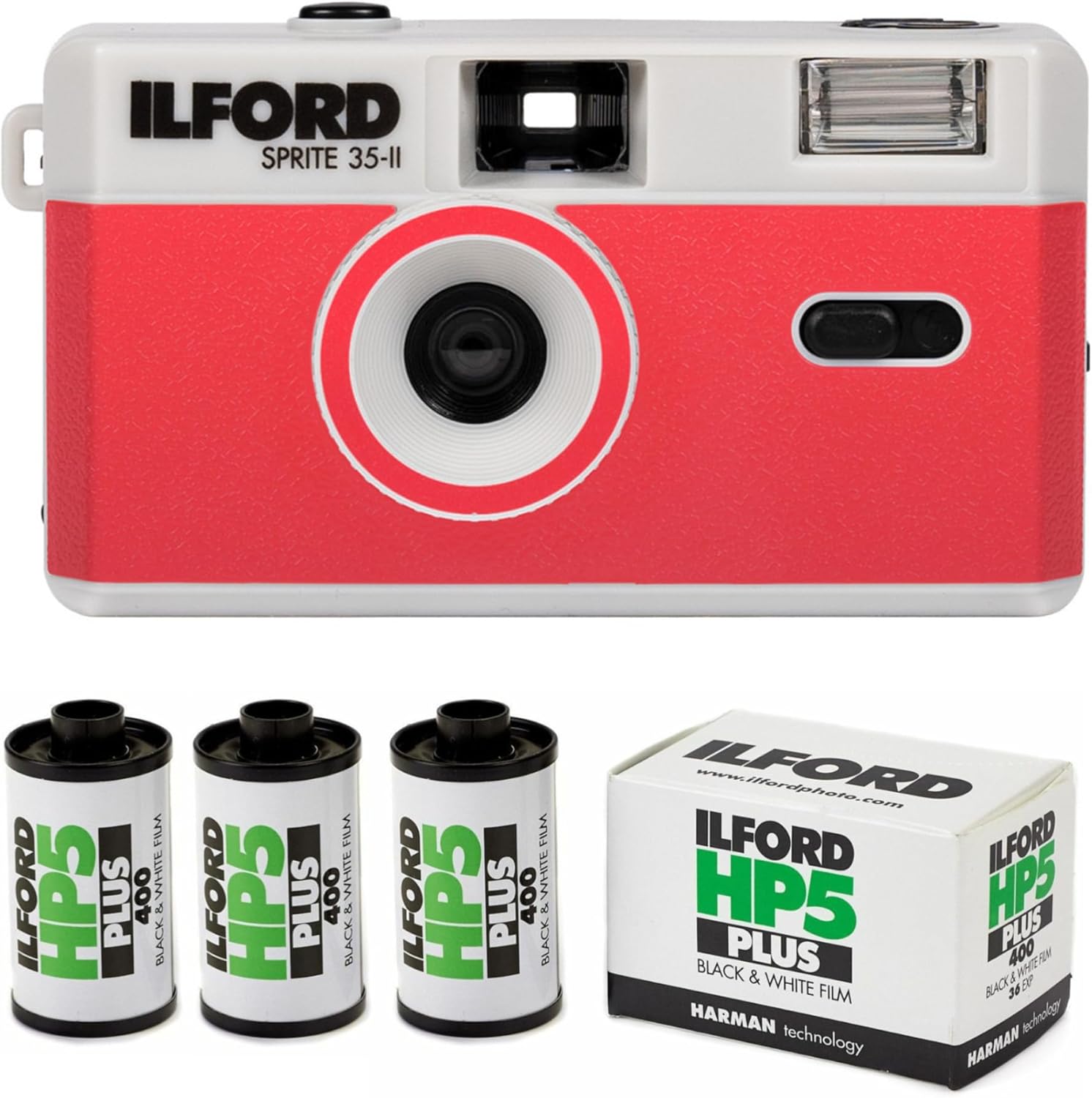 Ilford Sprite 35-II Camera Bundle + HP5 Plus Film (3 Pack)