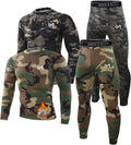 Thermal Underwear for Men Base Layer 2 Sets - Warm, Flexible Fit