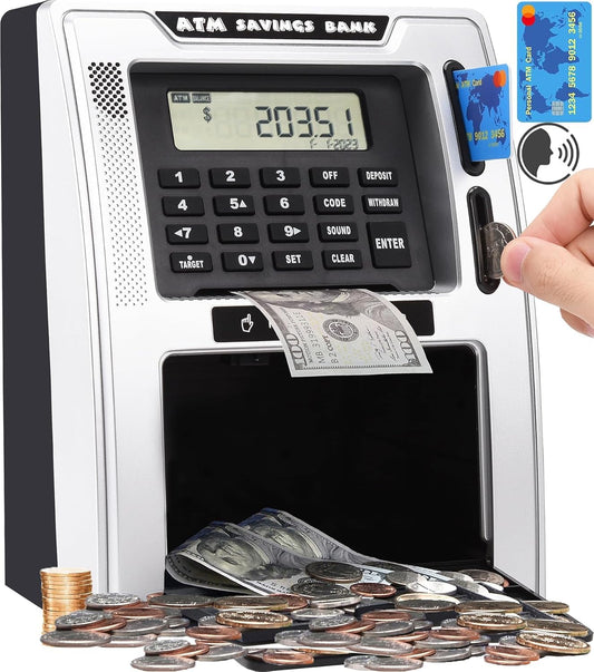 Fishboy Talking ATM Piggy Bank for Kids with Dual Debit Cards