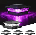 Solar Post Cap Light 4Pack Black - RGB Color Changing Fence Post