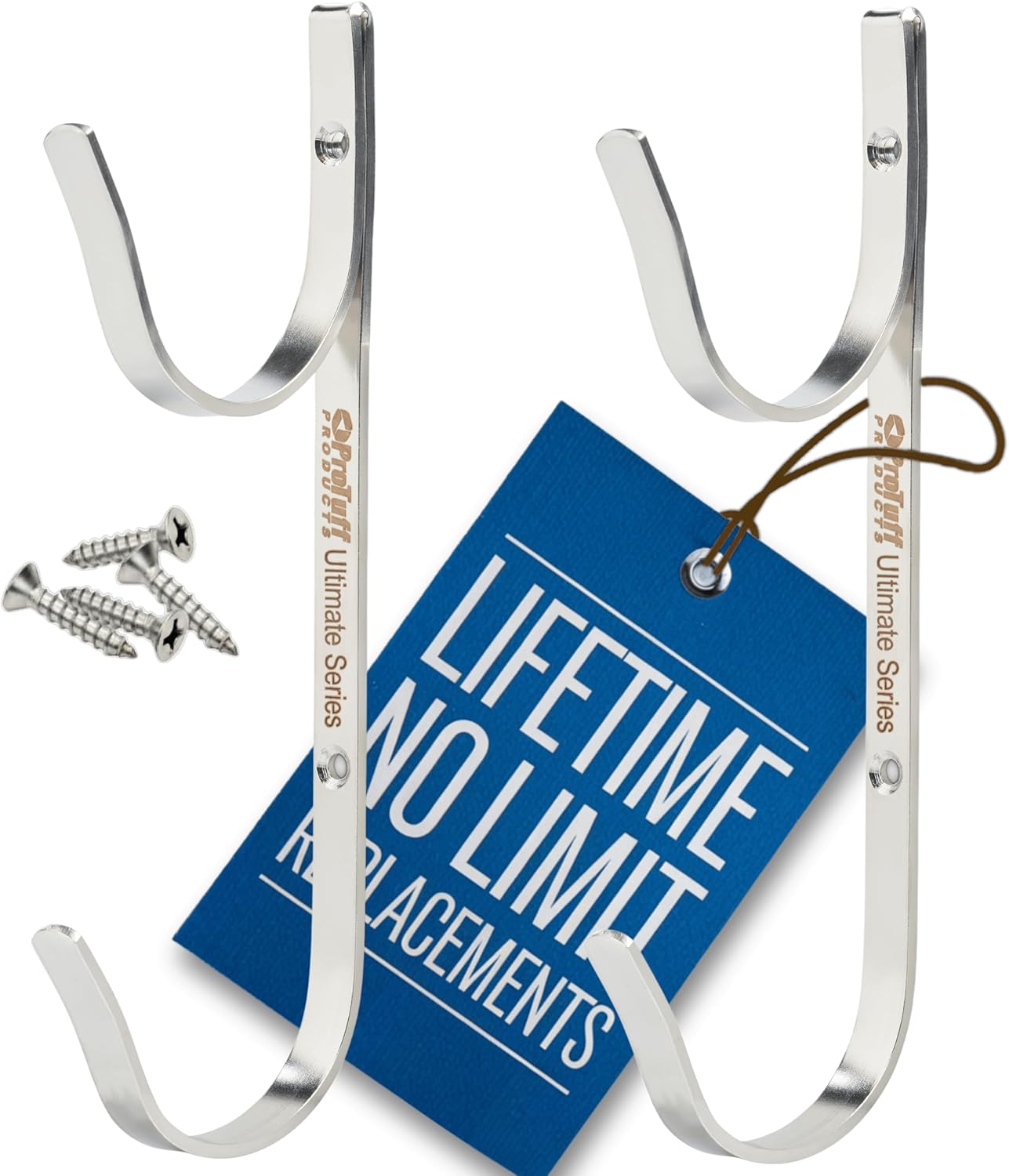 ProTuff Pool Pole Hangers - Rust-Free Double Hooks