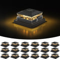 Solar Post Cap Lights 18 Pack for 4x4 5x5 Posts - Dusk to Dawn Glow