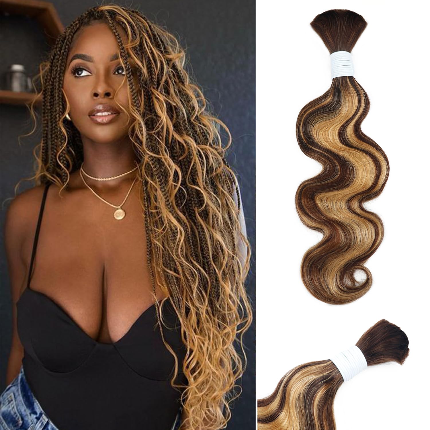 Body Wave Curly 4/27 Human Braiding Hair for Stunning Styles