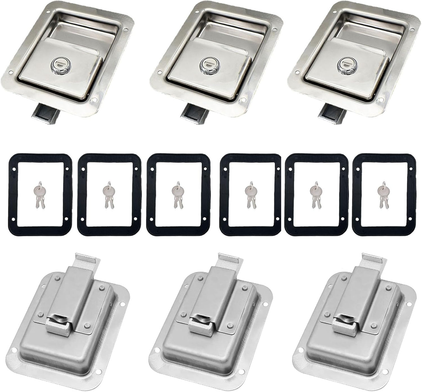 6 Pack Heavy Duty Stainless Door Lock Latch for Trailers