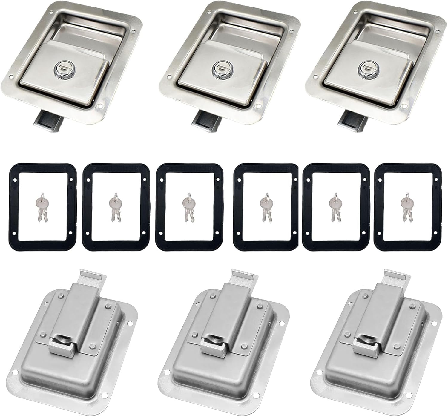6 Pack Heavy Duty Stainless Door Lock Latch for Trailers