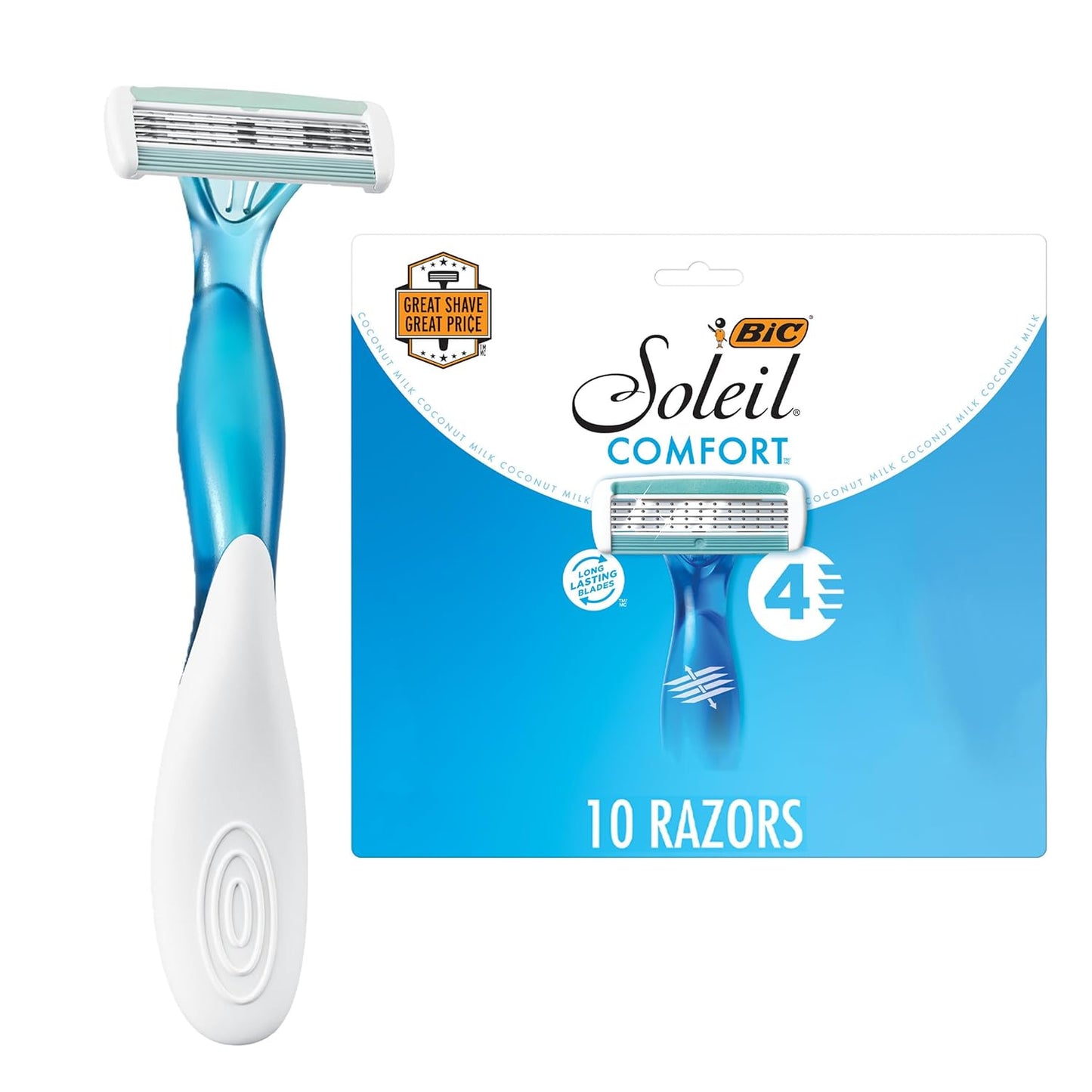 BIC Soleil Comfort Women's Disposable Razors for Smooth Shaving