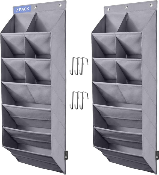 FENTEC Over the Door Shoe Organizer with 6-Tier Deep Pockets