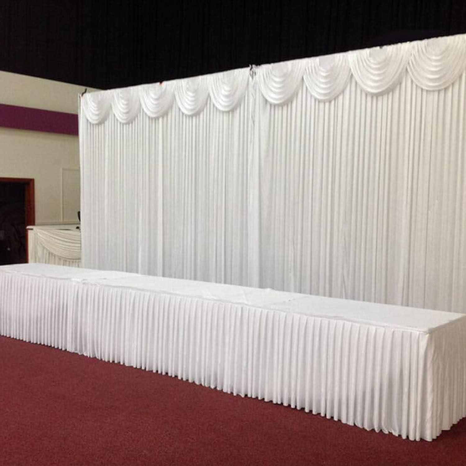 MYOYAY 10x10ft Luxury Silk Backdrop - Elegant Wedding Decor