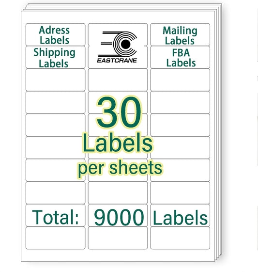 1in x 2-5/8in Printable Mailing Address Labels for All Uses