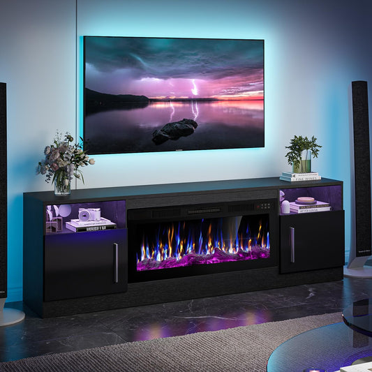 VITESSE Electric Fireplace TV Stand for 80 inch TVs - Modern Design