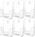 Acrylic Brochure Holder 6 x 8 in Clear 6-Pack - Sturdy Countertop