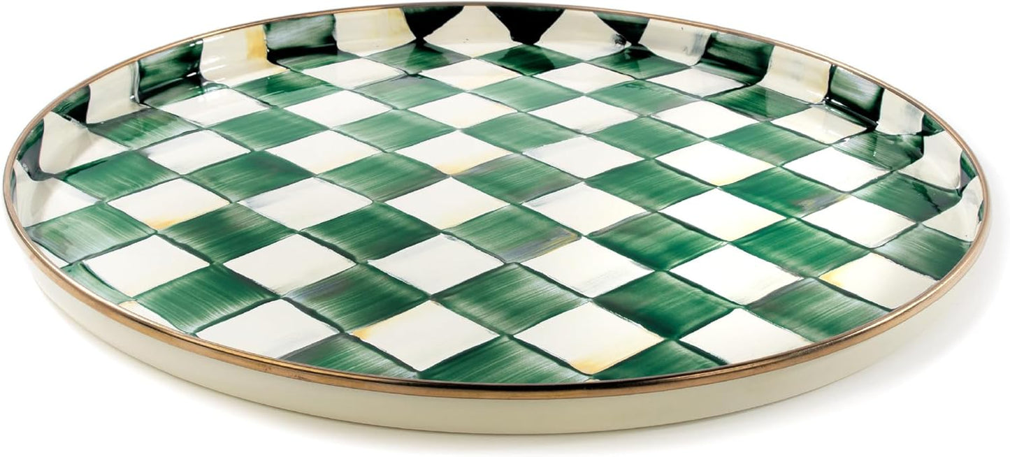 MACKENZIE-CHILDS Enamel Round Tray for Elegant Serving Needs