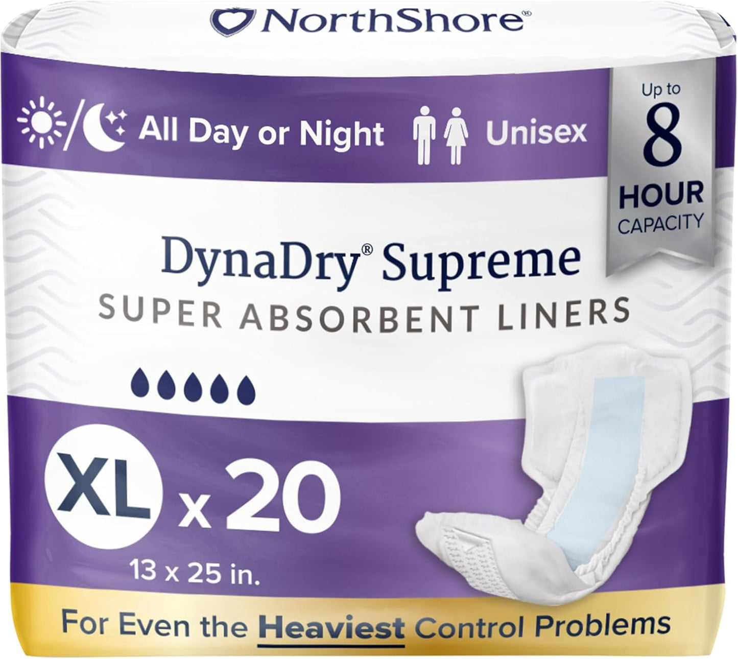 NorthShore DynaDry Supreme Liners for Men and Women, X-Large