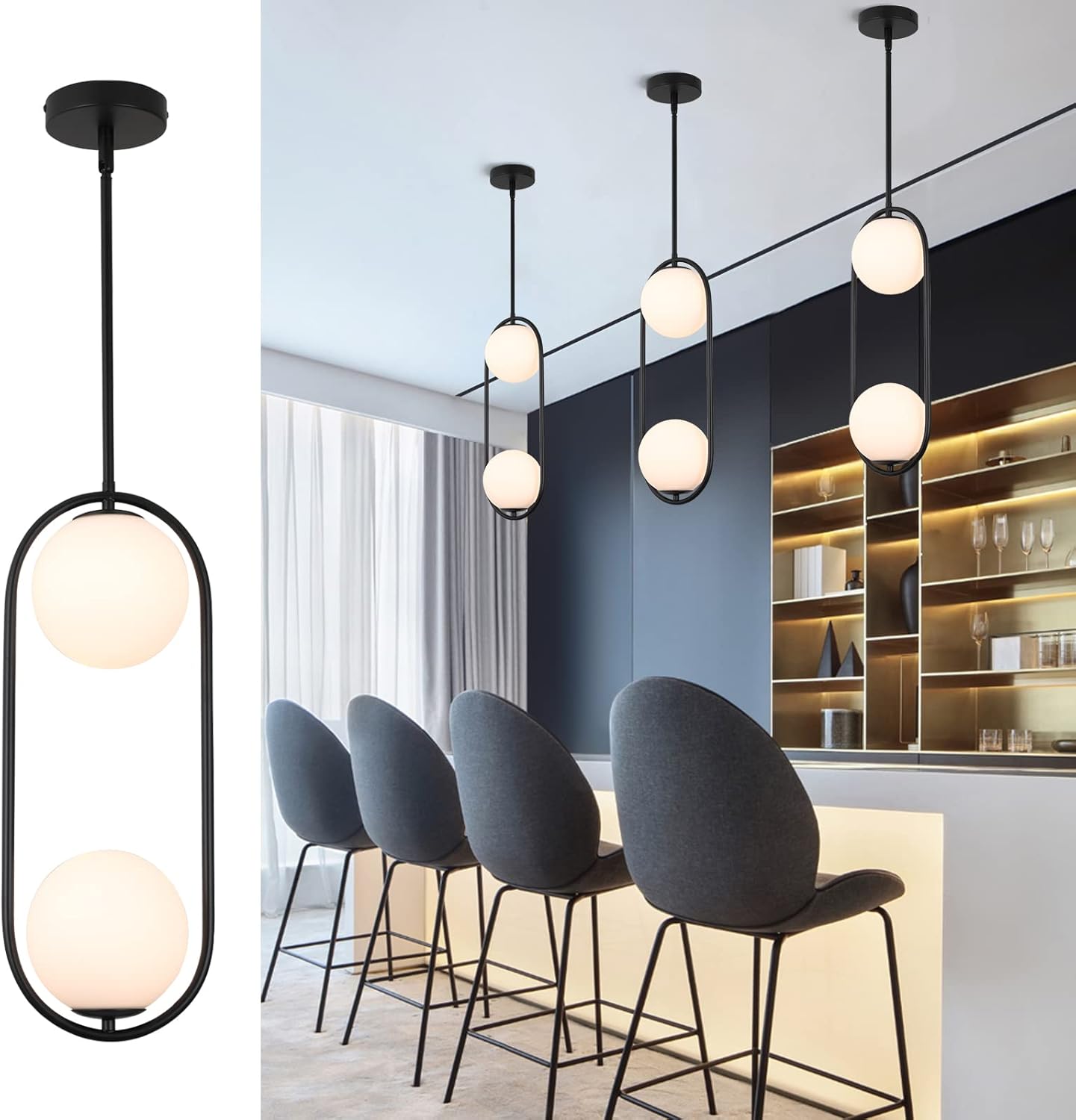 Modern Style Pendant Lighting for Kitchen Island and Dining Room
