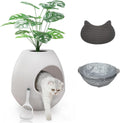 Eggloa6 Hidden Litter Box - Decorative Plant Litter Box Enclosure