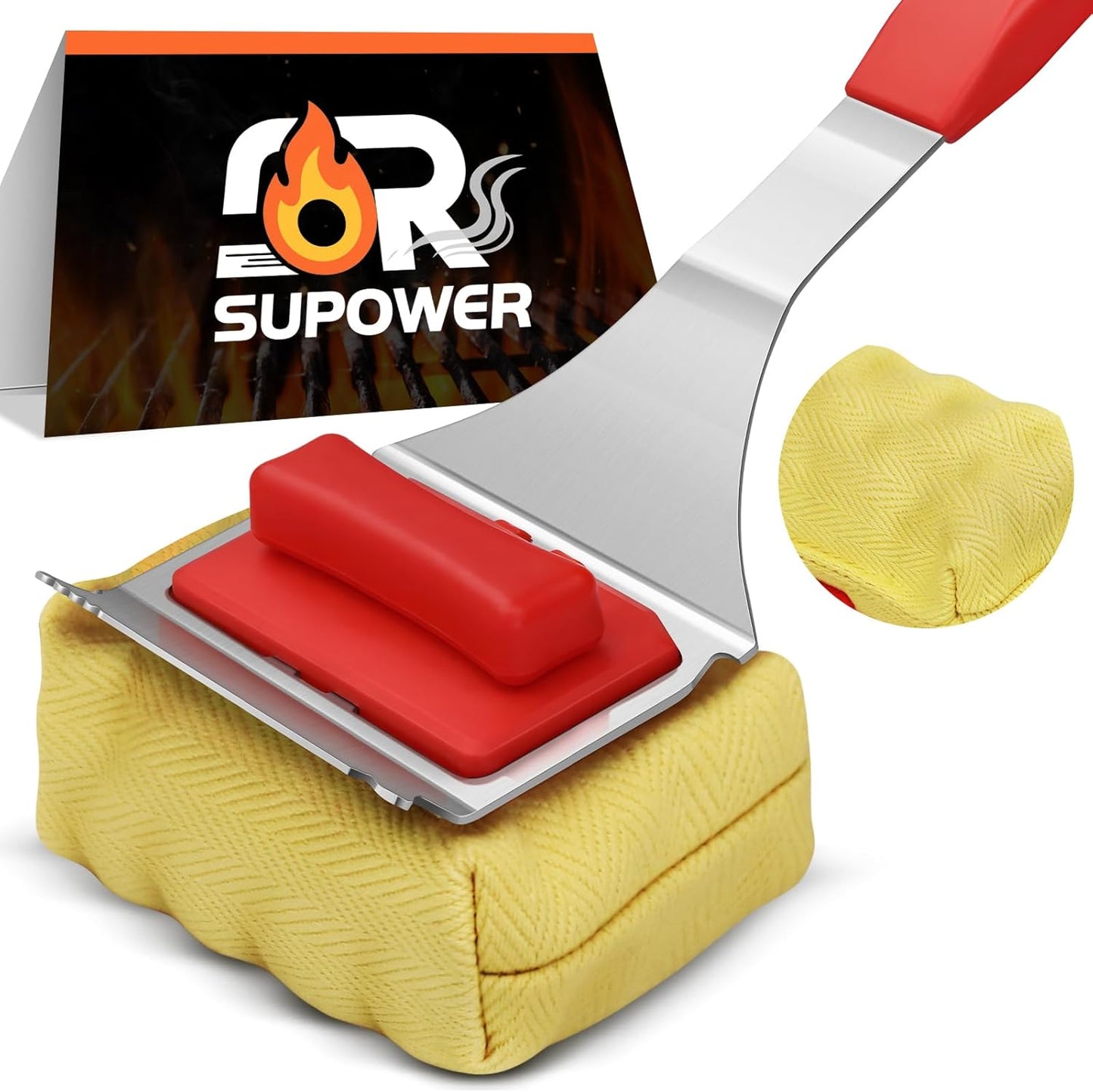 Steam Safe Grill Cleaning Brush with 15in Handle for All Grates