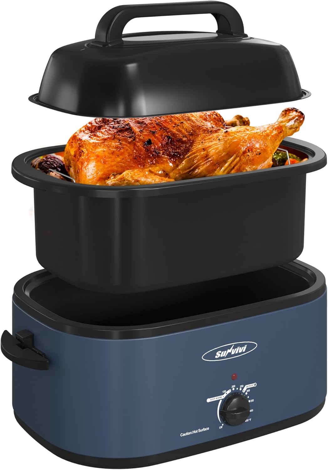 Sunvivi Electric Roaster Oven 24 Quart with Self-Basting Lid