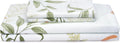 Botanical Cotton Sheets Set Full Size - Soft Mint Green Floral 4pc
