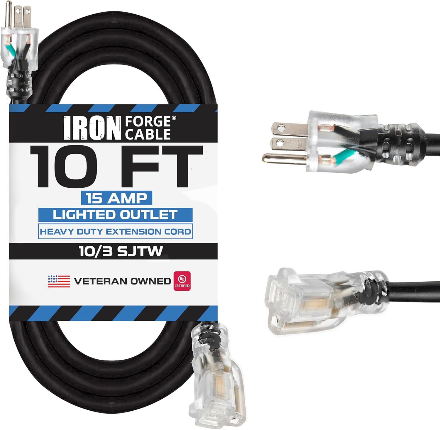Iron Forge Cable 10 ft Lighted Outdoor Extension Cord Review