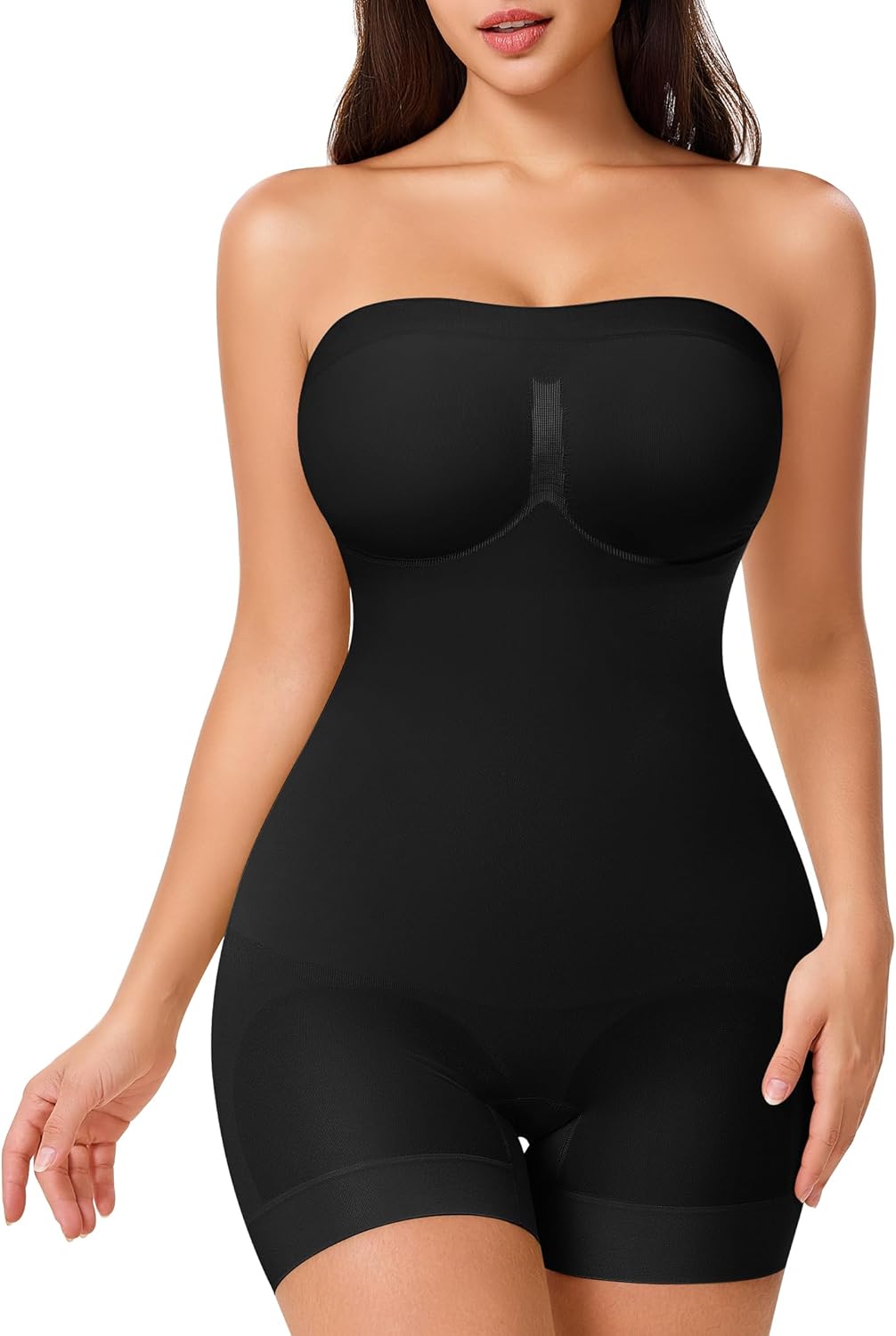 CtriLady Strapless Shapewear Bodysuit for Women Tummy Control