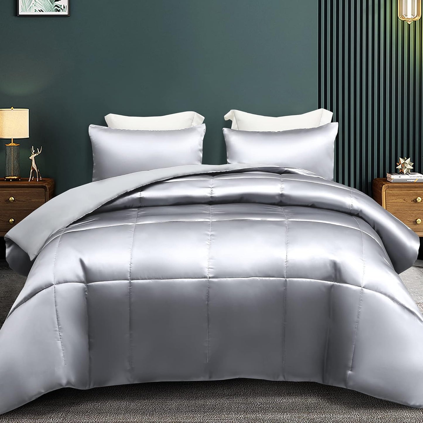 Luxurious Satin King Size Comforter Set for All Seasons