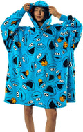 Sesame Street Cookie Monster All-Over Print Oversized Hoodie Blanket
