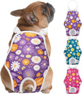Washable Female Dog Diaper Onesie 3 Pack - Adjustable, Leakproof M