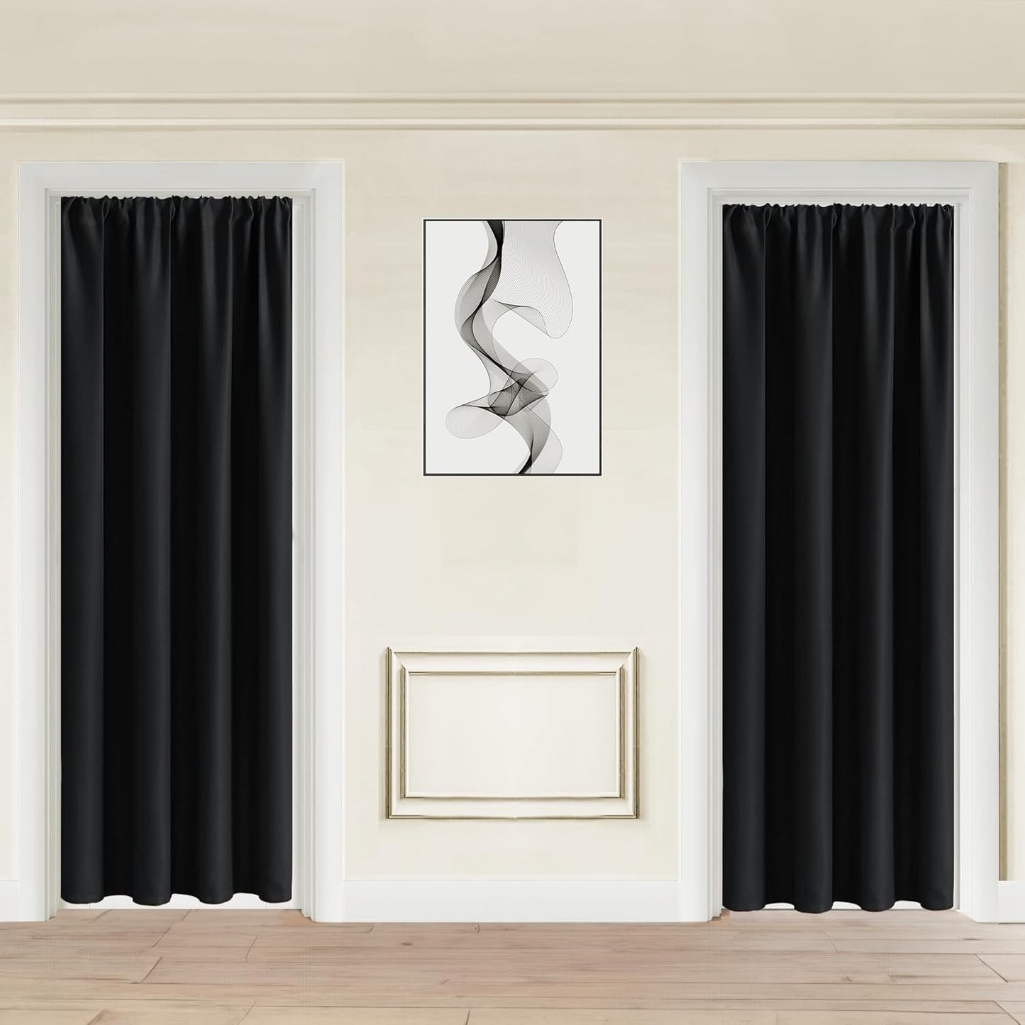 JIUZHEN Blackout Doorway Curtains for Privacy and Insulation