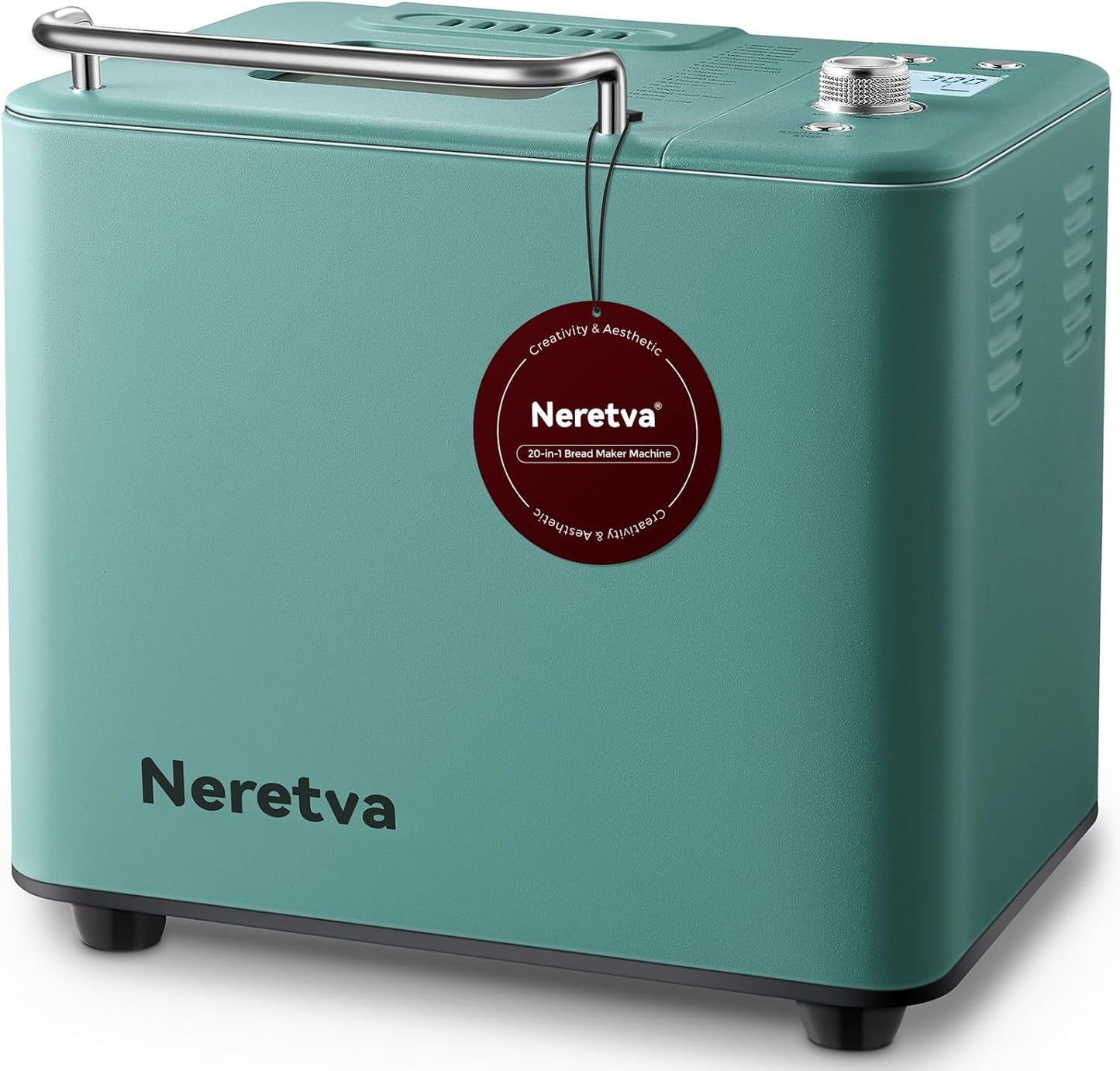 Neretva 20-IN-1 Bread Maker: Dual Heater, All Metal, Gluten-Free, Compact