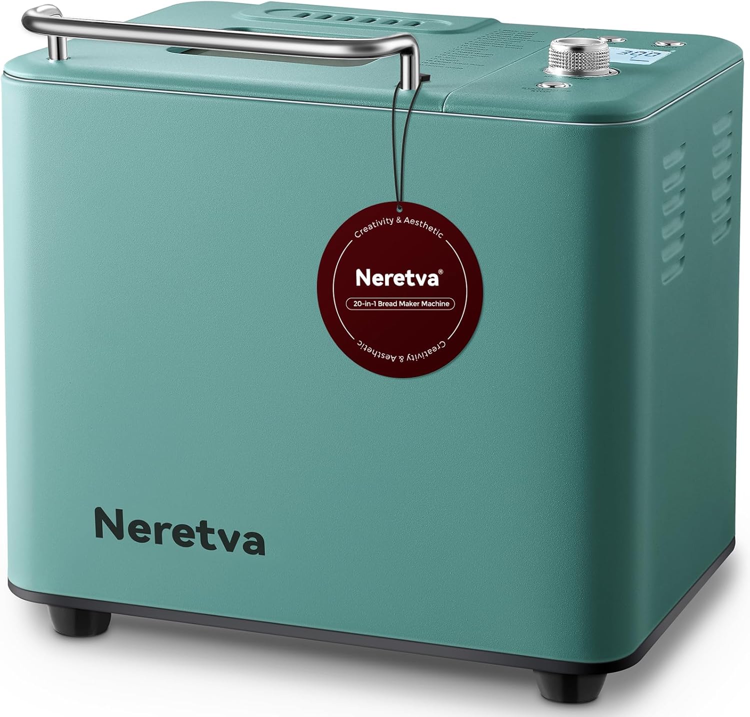 Neretva 20-IN-1 Bread Maker: Dual Heater, All Metal, Gluten-Free, Compact