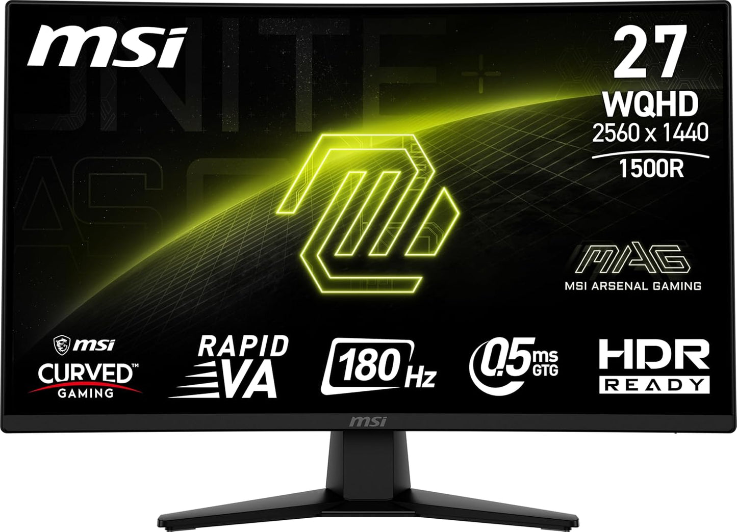 Immerse in Smooth Gaming with MSI 27 QHD Curved Monitor
