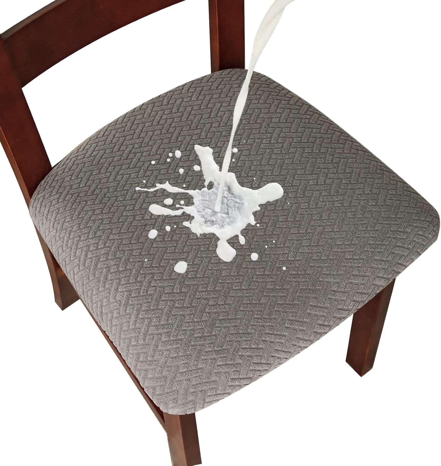 Genina Waterproof Seat Covers for Dining Room Chairs - 6 Pcs