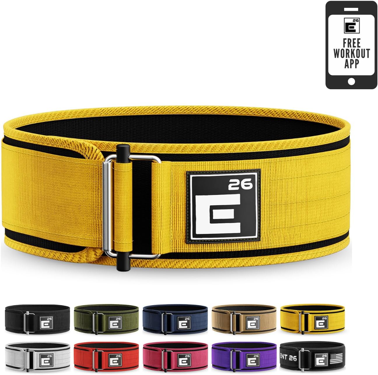 Element 26 Self-Locking Weight Lifting Belt for Serious Athletes