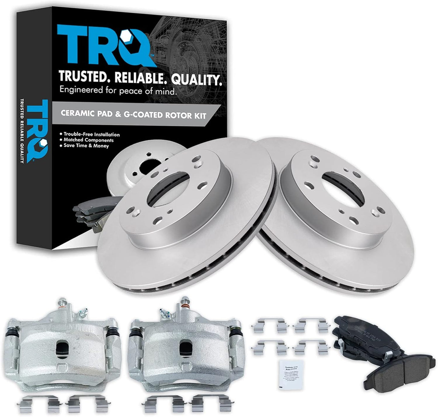 TRQ Front Brake Pad & Rotor Kit for 2006-2011 Honda Civic