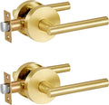 Gold Passage Door Handles for Closet and Hallway Use