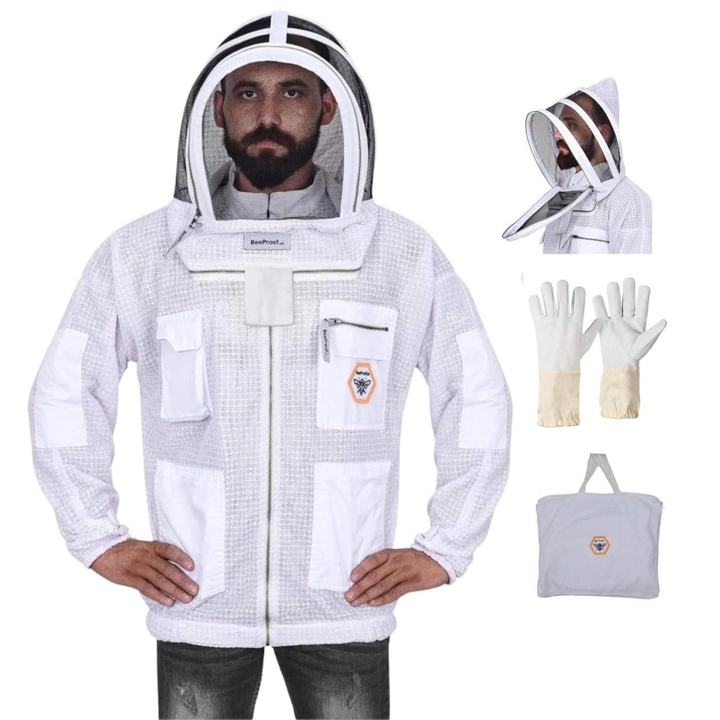 BP-301 Beekeeping Jacket with Veil for Full Protection