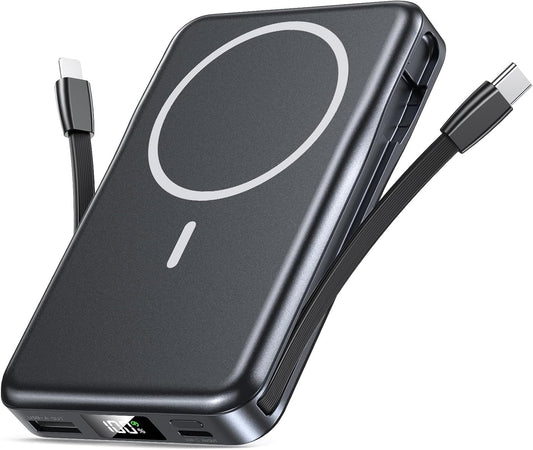 5-in-1 Magnetic Charger, 10000mAh Fast Charge: iPhone & Samsung