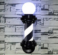 20ft Mini Black Barber Pole Light - Compact Indoor/Outdoor Accent