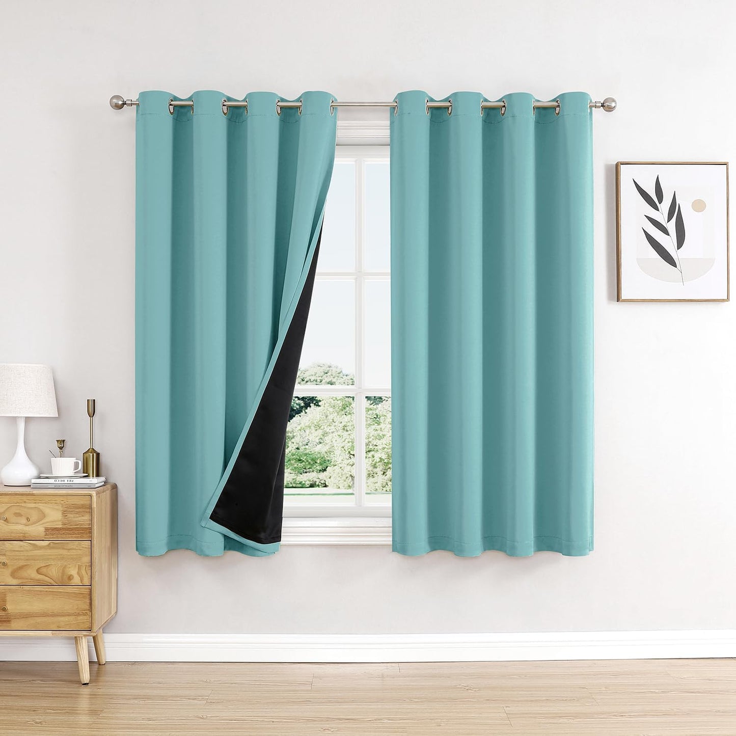 100% Blackout Curtains for Bedroom - Total Blackout Thermal Insulated